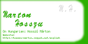 marton hosszu business card